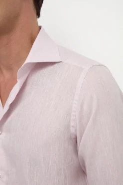 Chemise en lin rose - Made in Italy