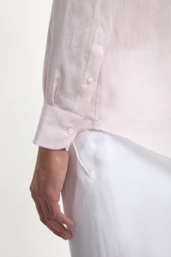 Chemise en lin rose - Made in Italy