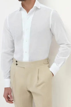 Chemise en natté blanc - Made in Italy