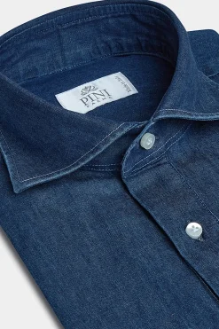 Chemise popover en denim - Made in Italy