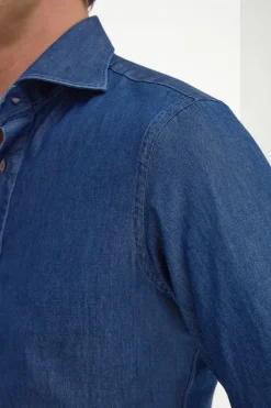 Chemise popover en denim - Made in Italy