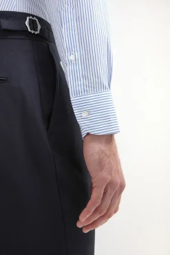 Chemise rayée bleu avio - Made in Italy