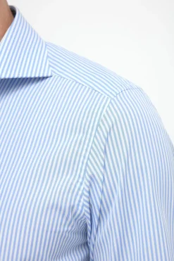 Chemise rayée bleu clair - Made in Italy