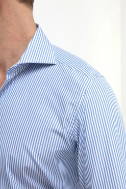 Chemise rayée bleue - Made in Italy