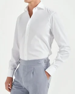 Chemise Sartoriale haut de gamme en coton blanc - Made in Italy