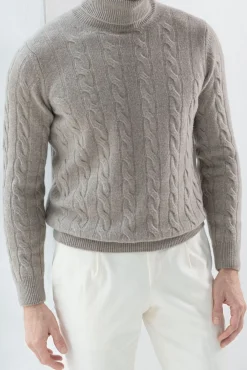 Col roulé taupe – Made in Italy