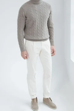 Col roulé taupe – Made in Italy