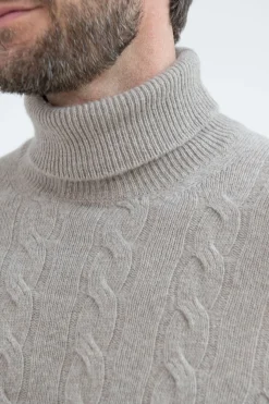 Col roulé taupe – Made in Italy