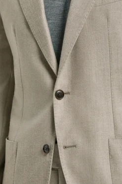 Costume beige à chevrons - Made in Italy