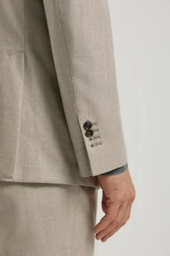 Costume beige à chevrons - Made in Italy