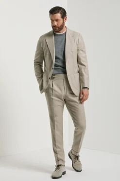 Costume beige à chevrons - Made in Italy