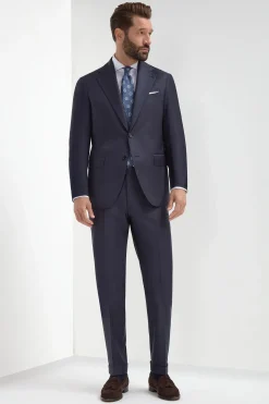 Costume Bleu grisé Entièrement entoilé - Made in Italy