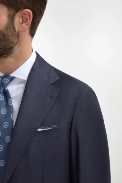 Costume Bleu grisé Entièrement entoilé - Made in Italy