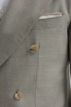 Costume croisé vert Super 150's - Made in Italy