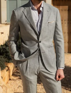 Costume en laine gris clair - Made in Italy