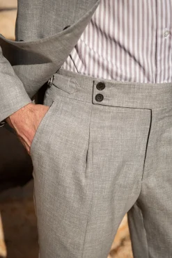 Costume en laine gris clair - Made in Italy