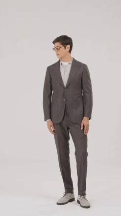 Costume prune Glen Check - Made in Italy