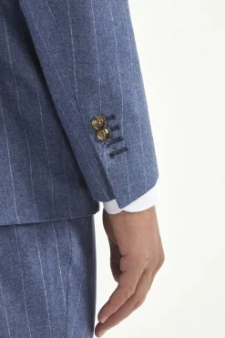 Costume rayé bleu clair - Made in Italy