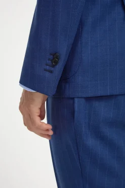 Costume rayé Bleu roi - Made in Italy