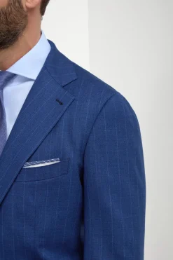 Costume rayé Bleu roi - Made in Italy