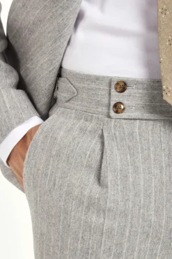 Costume rayé gris clair - Made in Italy