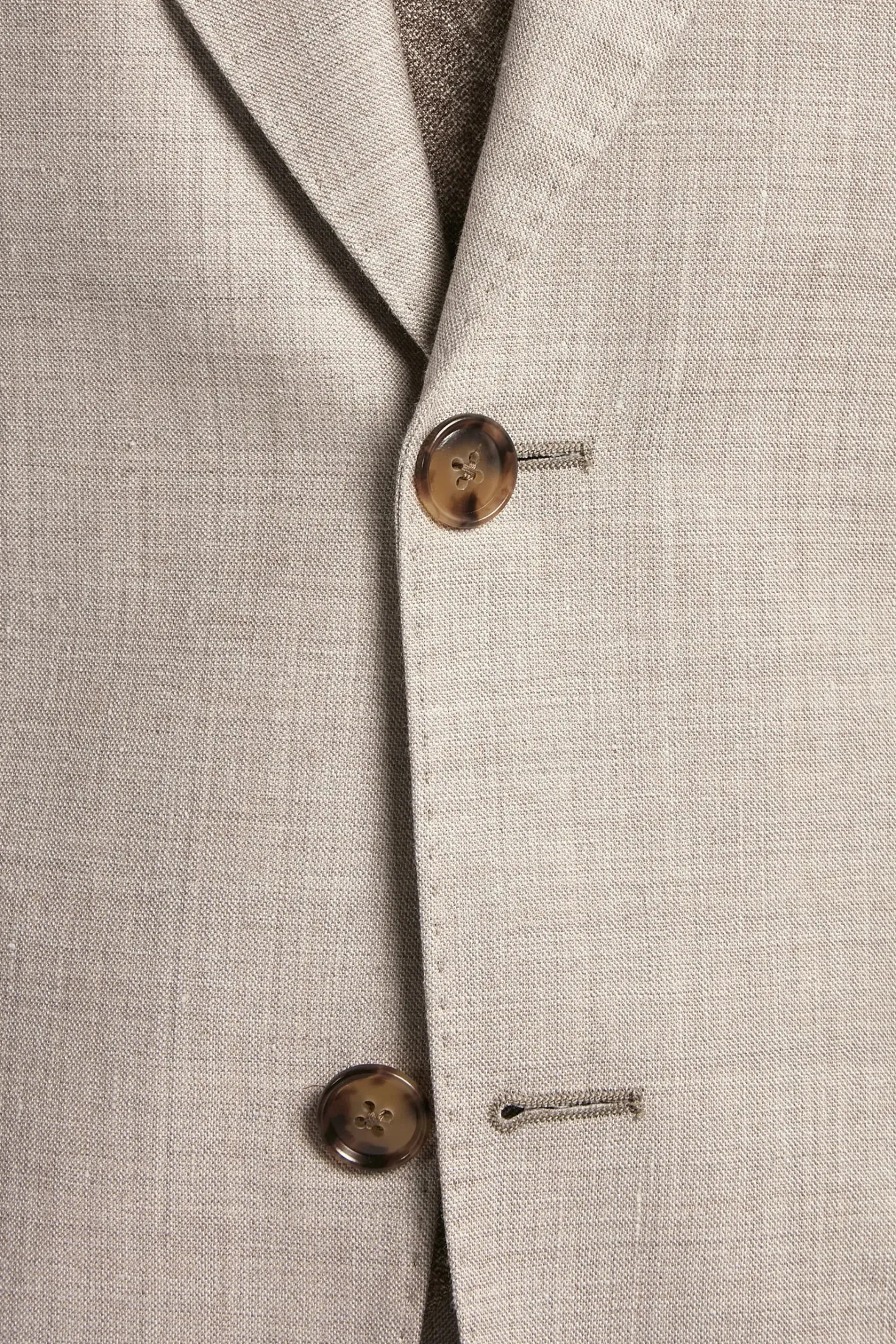 Costume sable en laine, soie et lin - Made in Italy