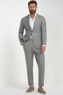 Costume solaro en laine et soie Sauge - Made in Italy