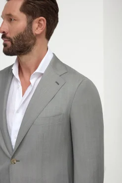 Costume solaro en laine et soie Sauge - Made in Italy