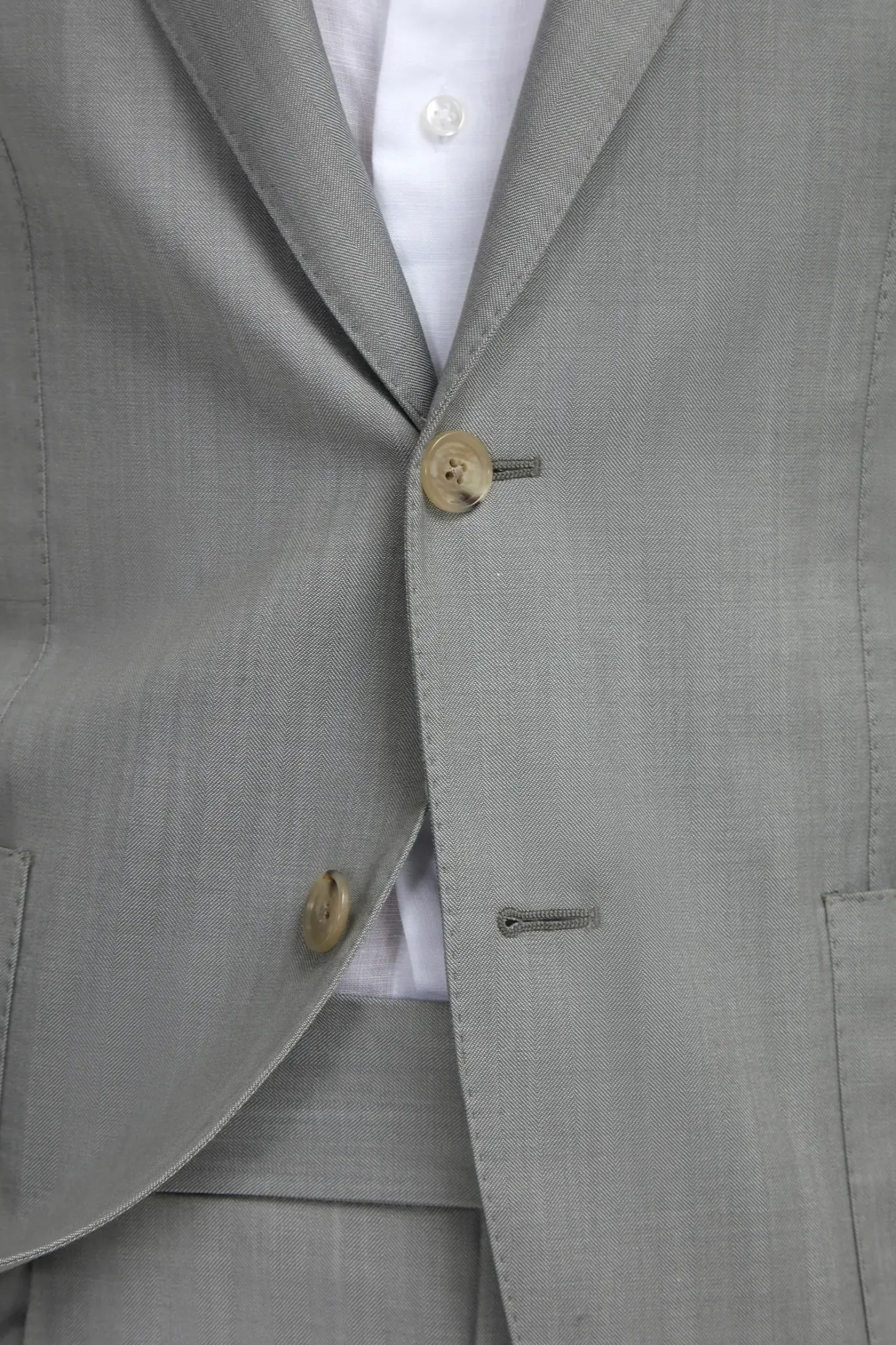 Costume solaro en laine et soie Sauge - Made in Italy