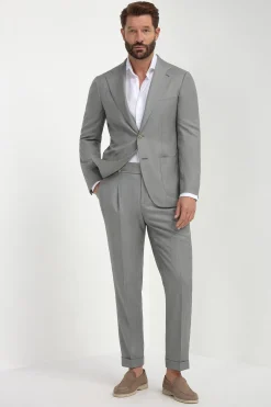 Costume solaro en laine et soie Sauge - Made in Italy