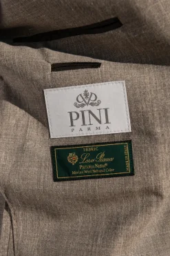 Costume tabac en laine, soie et lin - Made in Italy