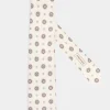Cravate Blanc cassé à micro motif floral - Made in Italy