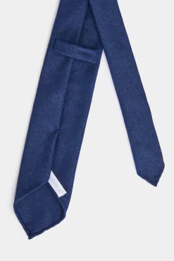 Cravate en flanelle bleue - Made in Italy