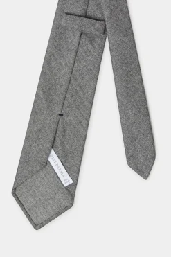 Cravate en flanelle grise - Made in Italy
