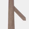 Cravate en flanelle taupe - Made in Italy