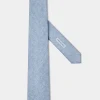 Cravate en lin et soie bleu ciel - Made in Italy