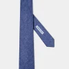 Cravate en lin et soie bleue - Made in Italy