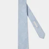 Cravate en soie imprimée bleu clair - Made in Italy