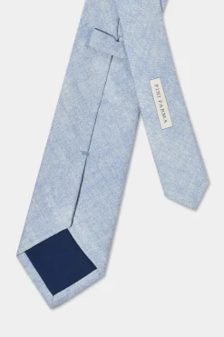 Cravate en soie imprimée bleu clair - Made in Italy