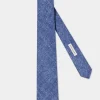 Cravate en soie imprimée bleue - Made in Italy