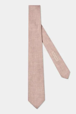 Cravate en soie imprimée vieux rose - Made in Italy