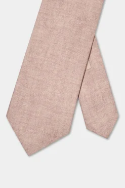 Cravate en soie imprimée vieux rose - Made in Italy