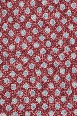Cravate fantaisie en soie bordeaux - Made in Italy