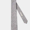 Cravate fantaisie grise en soie - Made in Italy