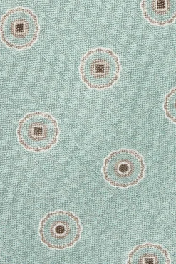 Cravate macro fantaisie vert clair - Made in Italy