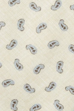 Cravate paisley crème - Made in Italy