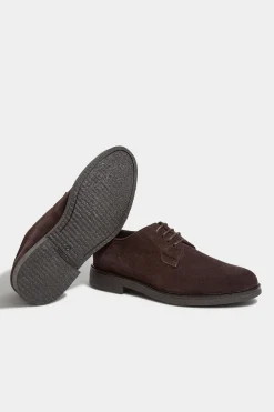 Derby en daim marron - Made in Italy