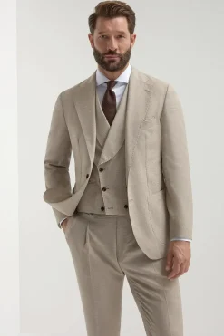 Gilet croisé beige - Made in Italy