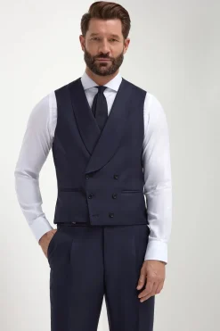 Gilet croisé bleu - Made in Italy