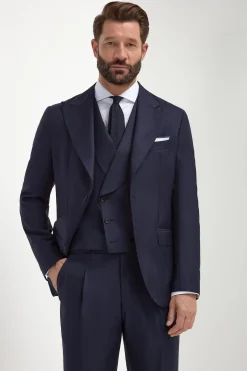 Gilet croisé bleu - Made in Italy